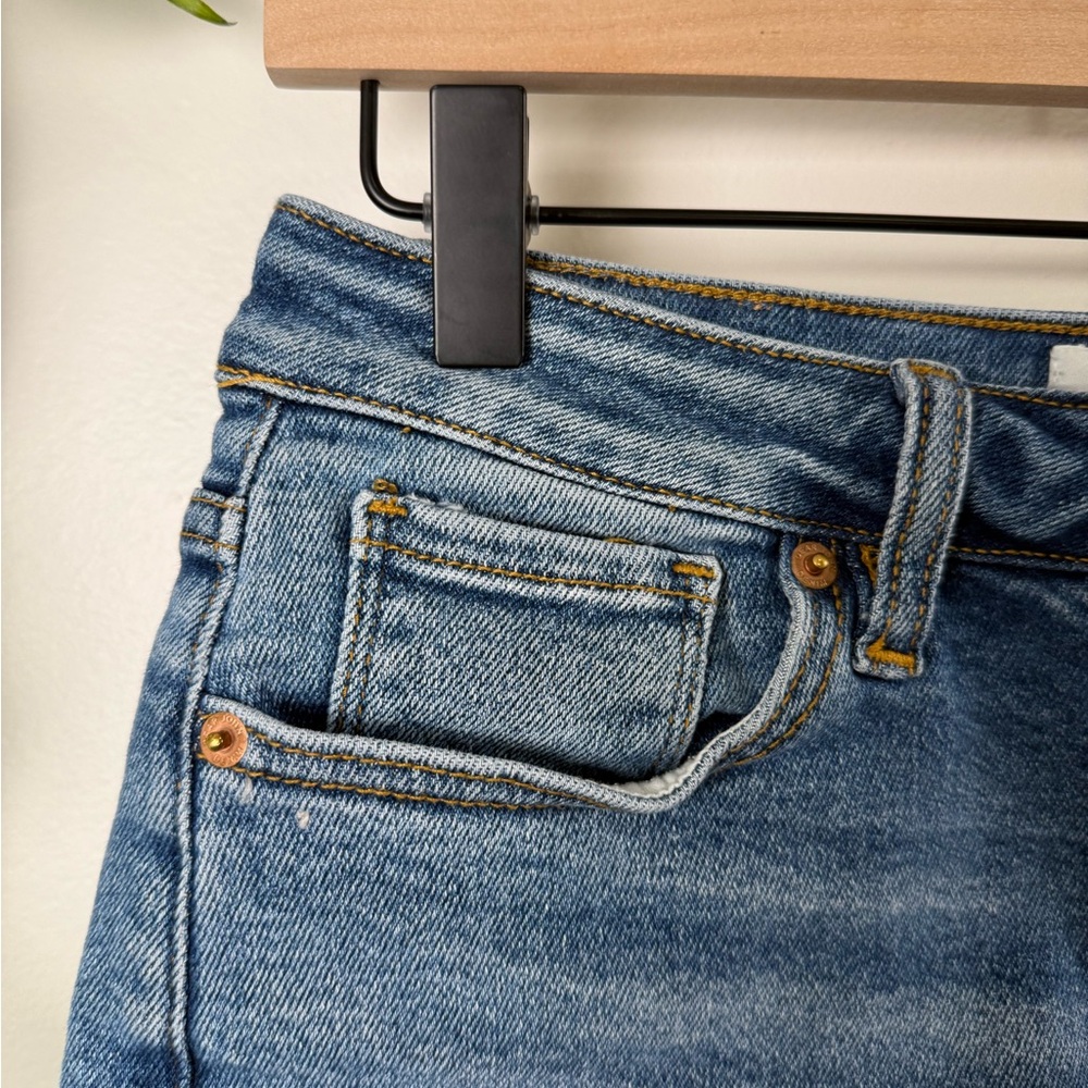 Dear John Gigi Denim Shorts 26 Distressed Frayed Hem Mid Rise Stretch Jean Short - Picture 4 of 7